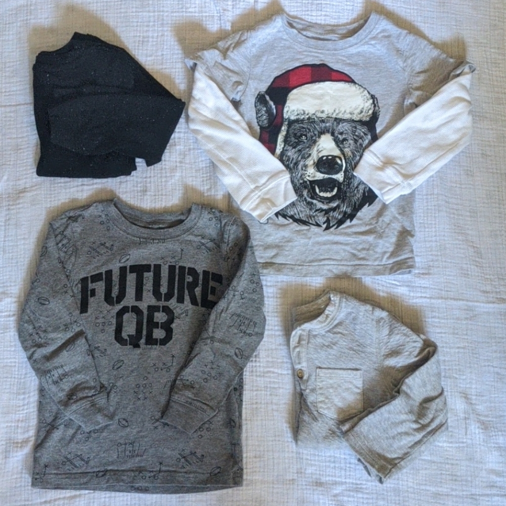 Lot of toddler boys long sleeve shirts